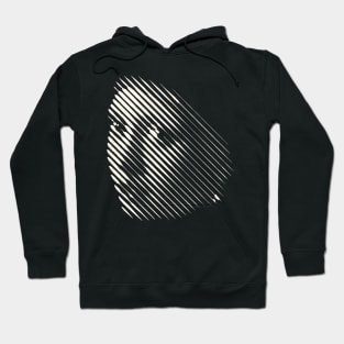 Girl with Pearl Earring in Diagonal Stripes Anamorphic Pop Art Hoodie